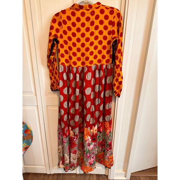 Pareesa Pret Mixed Print Maxi Dress Size XS - Picture 2 of 6